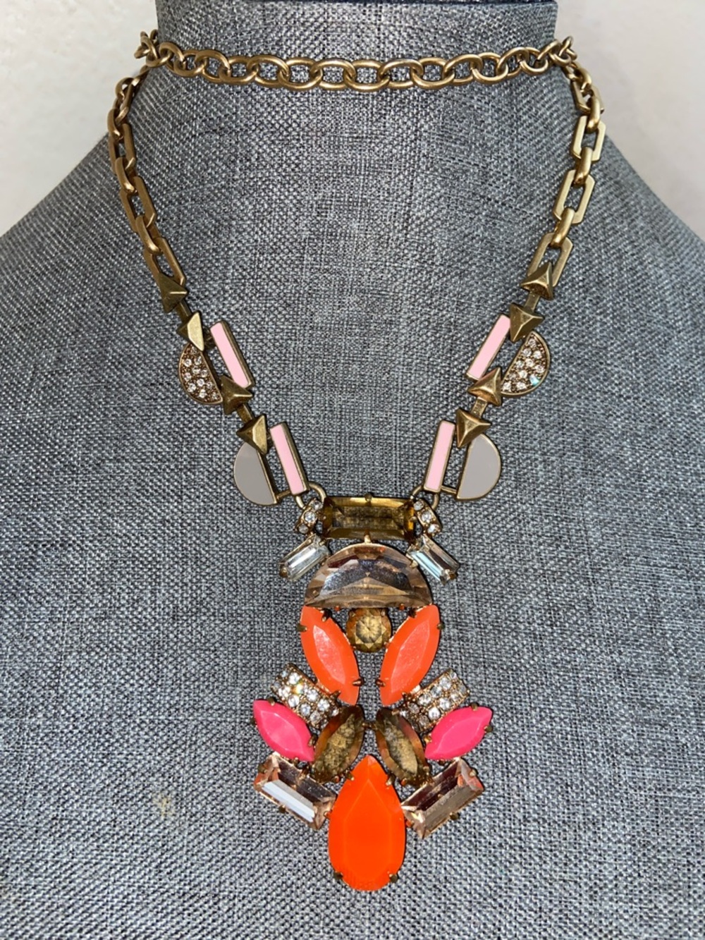 Vintage 90s Vibrant Colorful Cocktail-GrAnny Statement Necklace
